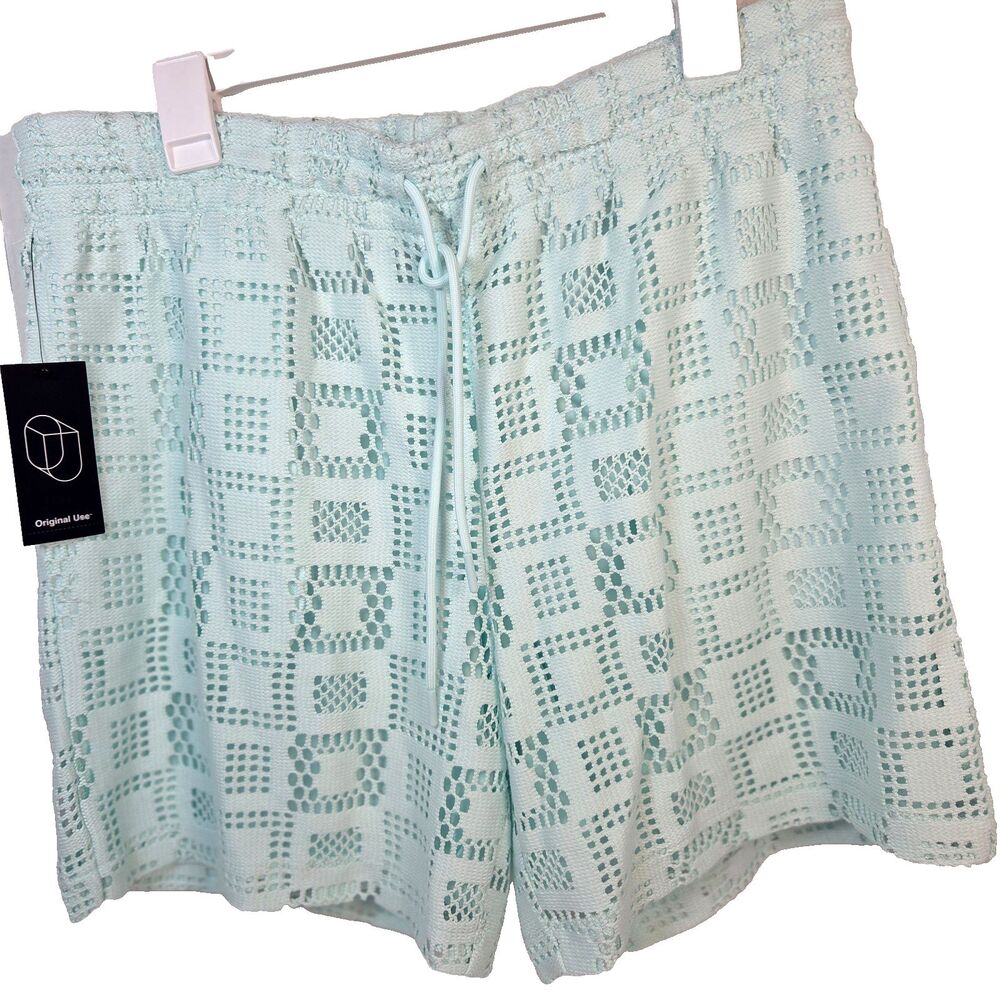 Original Use Mint Green Crochet Shorts Women's Size L New